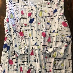 Talbots Plus Birdcage Print Sweater